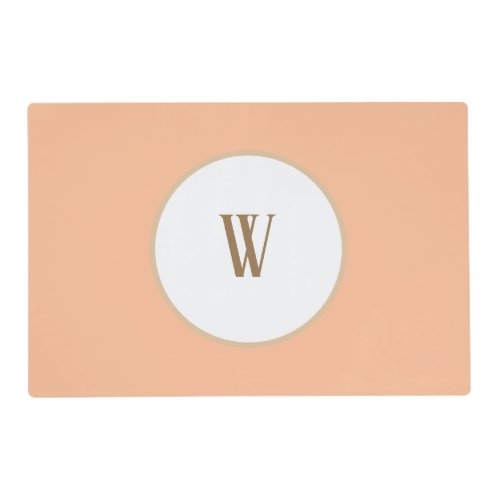 Monogram Honey Peach Fuzz Dijon  Placemat