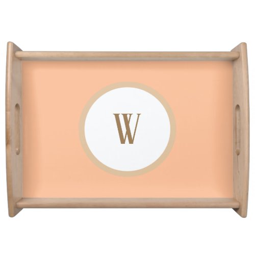 Monogram Honey Peach Fuzz Dijon  Serving Tray