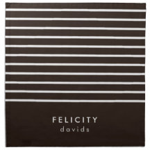 Monogram horizontal stripes brown & white