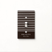 Monogram horizontal stripes brown & white