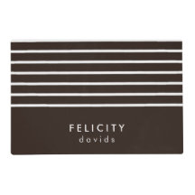 Monogram horizontal stripes brown & white