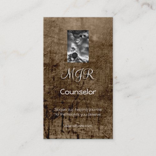 Monogram Hot Air Balloon Stack leather_effect Business Card