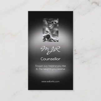 Monogram, Hot Air Balloon Stack, metallic-look Business Card