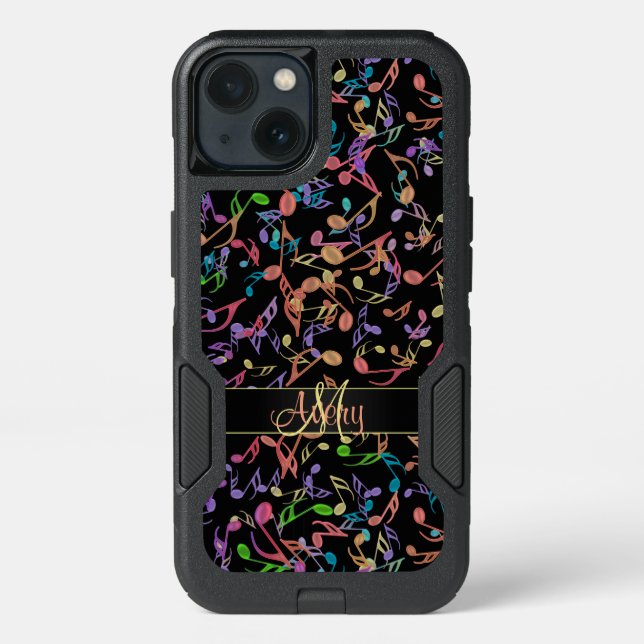 Monogram Hot Jazz Music Notes Otterbox Case (Back)