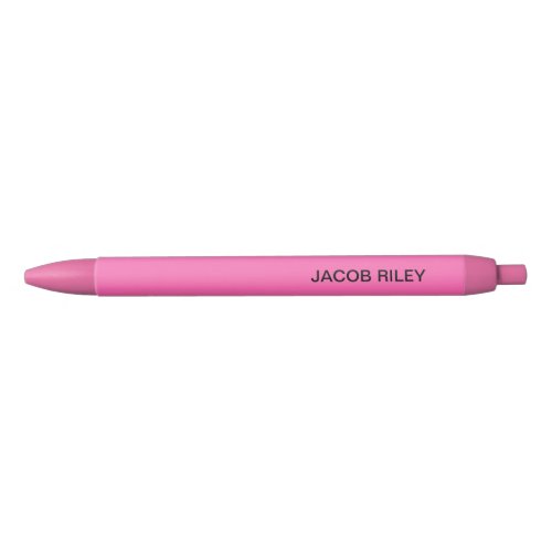 Monogram Hot Pink Black Ink Pen