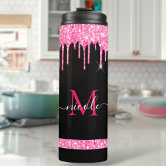 Glitter Drip Tumbler. Neon Leopard Tumbler Wrap