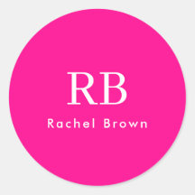 Monogram Hot Pink Elegant Feminine Minimalist