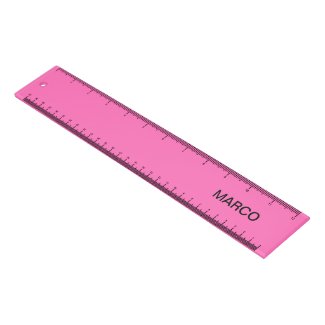 Monogram Hot Pink Ruler