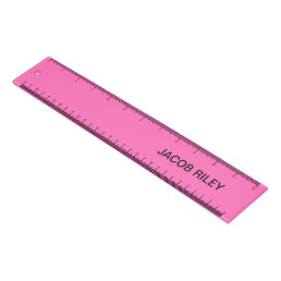 Monogram Hot Pink Ruler