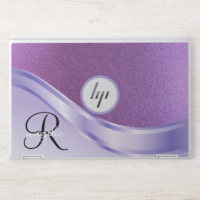  monogram hp laptop skin,girly hp laptop skin,   h HP laptop skin (Front)