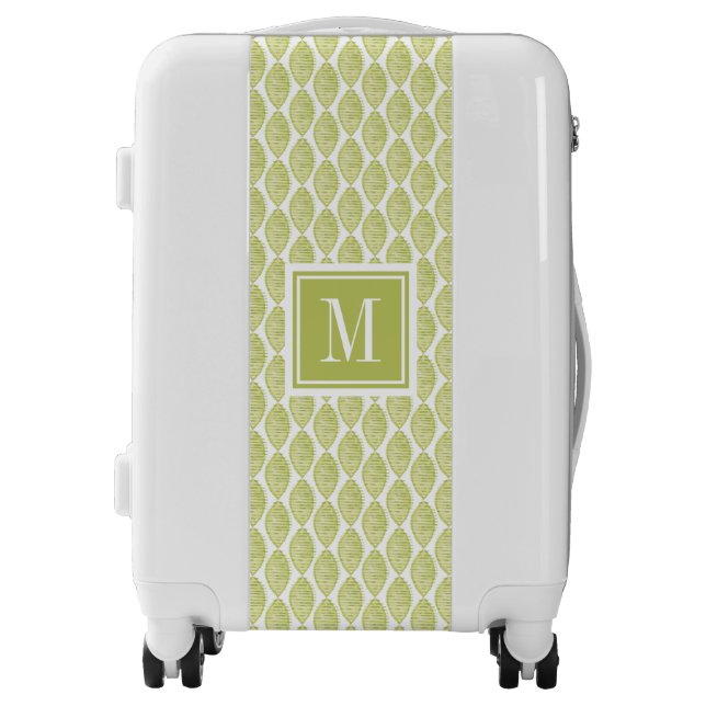 Monogram | Hygge Flowers Pattern Luggage (Front)