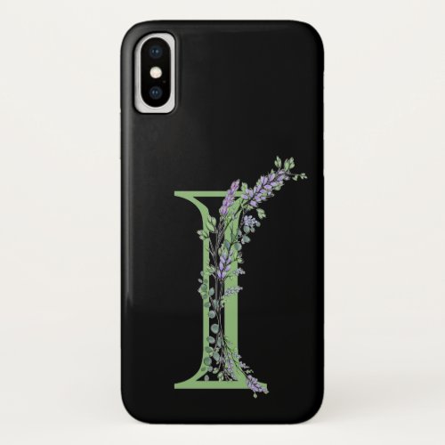 Monogram I Lavender Eucalyptus iPhone X Case