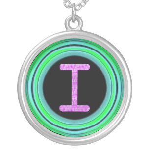 Monogram "I" Silver Plated Necklace