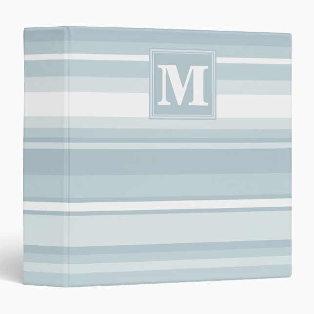 Monogram ice blue stripes binder (Front/Spine)