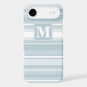 Monogram ice blue stripes iPhone 17 air case