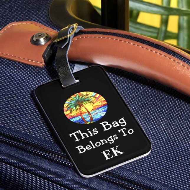 Monogram Identity Tropical Luggage Tag (Creator Uploaded)