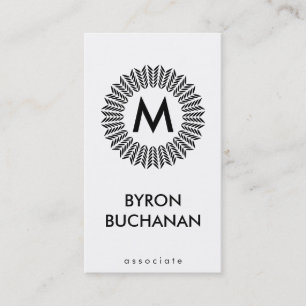 Monogram II Radial Texture Business Card