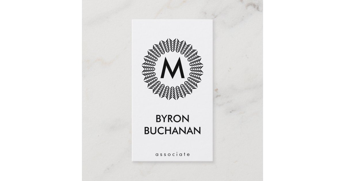 Monogram II | Radial | Texture Business Card | Zazzle