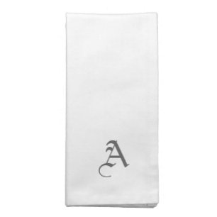 Monogram in dark gray, custom napkins