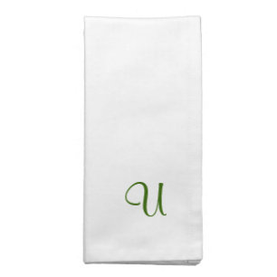 Monogram in dark green, custom napkins