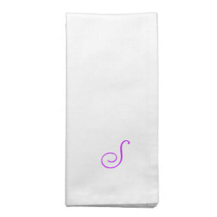 Monogram in dark lavender, custom napkins