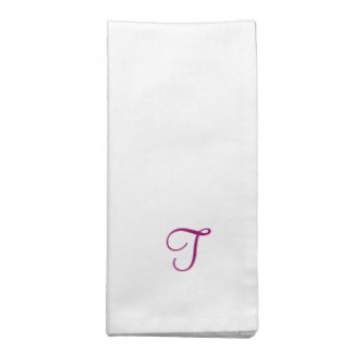 Monogram in dark purple, custom napkins
