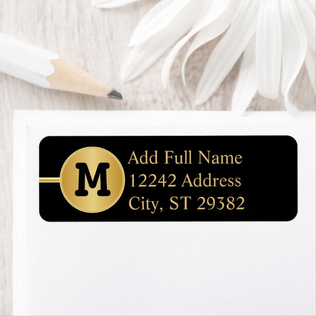 Monogram in Gold and Black  Label (Insitu)