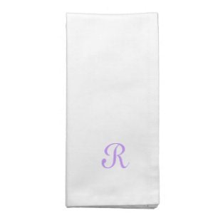 Monogram in lavender, custom napkins