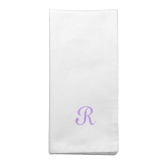 Monogram in lavender, custom napkins