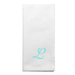 Monogram in light chiffon blue, napkins