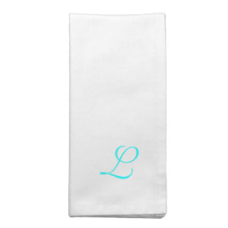 Monogram in light chiffon blue, napkins