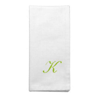 Monogram in light yellow green, napkins