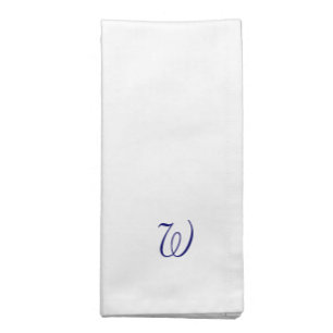 Monogram in navy blue, custom napkins