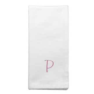 Monogram in pinkish purple, custom napkins