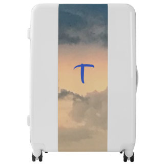Monogram in Sunlit Sky Clouds Custom Luggage