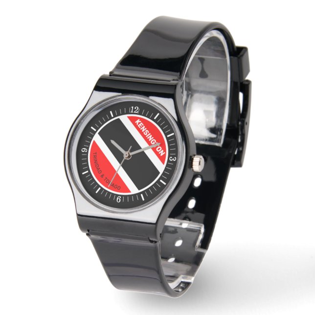 Monogram in White Text Trinidad and Tobago Watch (Angle)
