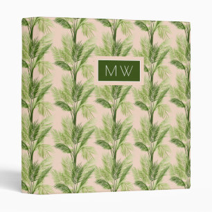Monogram Indoor Oasis Palm Tree Pattern 3 Ring Binder