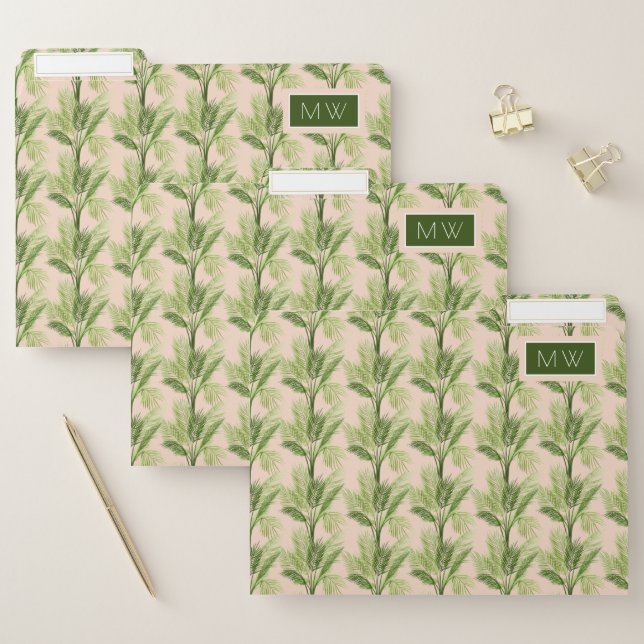Monogram | Indoor Oasis | Palm Tree Pattern File Folder (Set)