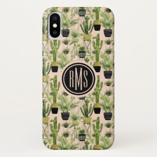 Monogram Indoor Oasis Plant Lineup Pattern iPhone X Case