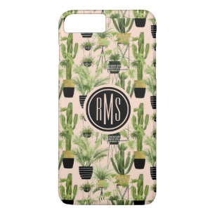 Monogram Indoor Oasis Plant Lineup Pattern iPhone 8 Plus/7 Plus Case