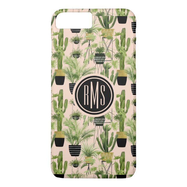 Monogram | Indoor Oasis | Plant Lineup Pattern Case-Mate iPhone Case (Back)