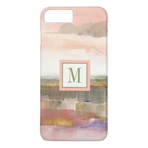 Monogram  Influence of Line and Color Gold Crop iPhone 8 Plus7 Plus Case