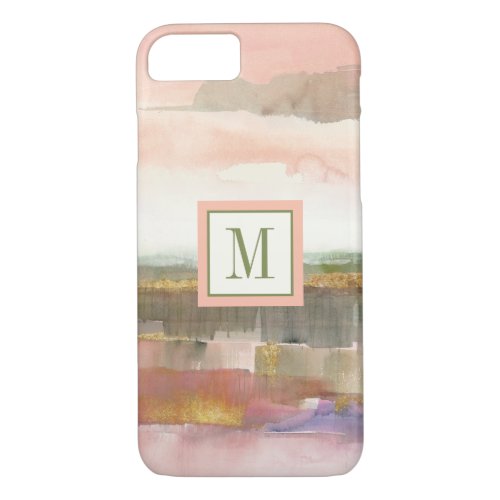 Monogram  Influence of Line and Color Gold Crop iPhone 87 Case