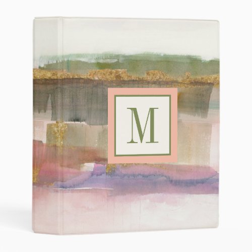 Monogram  Influence of Line and Color Gold Crop Mini Binder