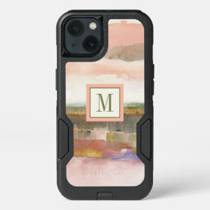 Monogram Influence of Line and Color Gold Crop iPhone 13 Case