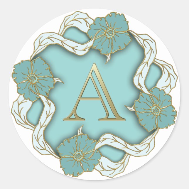 monogram initial A stickers (Front)
