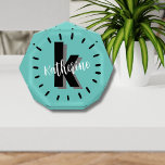 Monogram Initial Acrylic Award<br><div class="desc">A simple but fun cute and modern monogram with initials and name in a dash circle. A simple black and white style, but you can change out any of the colors to make it your own. Add a pattern behind it, or just keep a simple color. You may find that...</div>