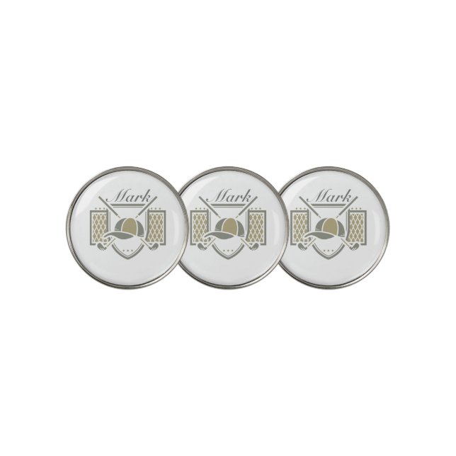 Monogram Initial and Name Personalized  Golf Ball Marker (3 Up)
