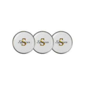 Monogram Initial and Name Personalized Golf Ball Marker