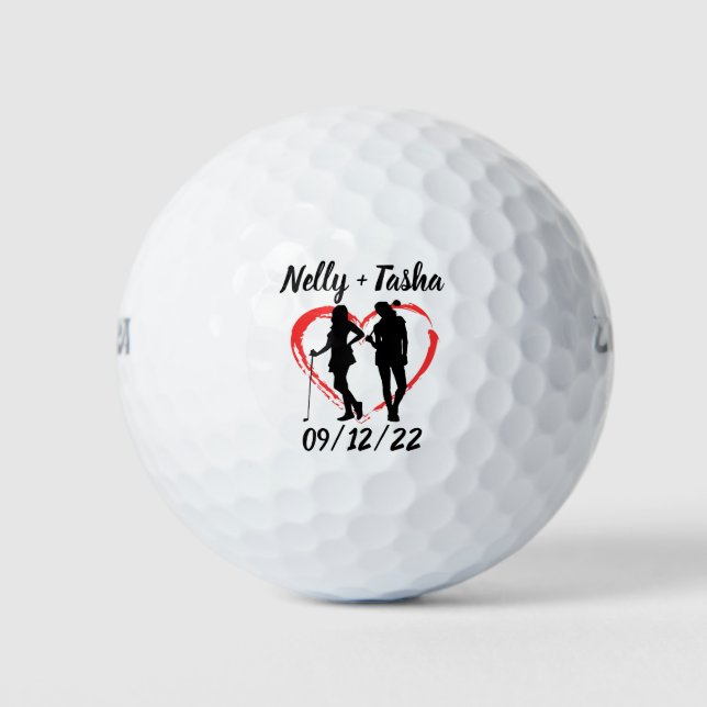 Monogram Initial and Name Personalized  Golf Balls (Front)